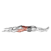 arms overhead full sit-up (male) exercise demonstration