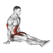 l-sit on floor exercise demonstration