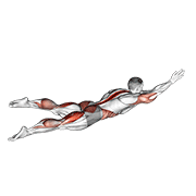 swimmer kicks v. 2 (male) exercise demonstration