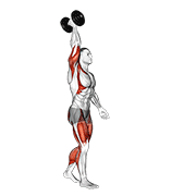 dumbbell single arm overhead carry egzersiz gösterimi