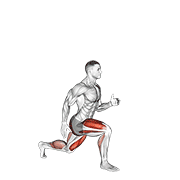 lunge with jump exercise demonstration