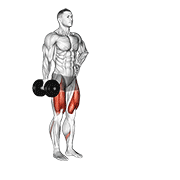 dumbbell contralateral forward lunge dimostrazione dell’esercizio
