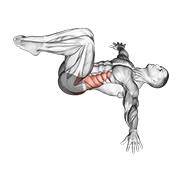 bent knee lying twist (male) exercise demonstration