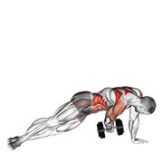 dumbbell side plank with rear fly egzersiz gösterimi