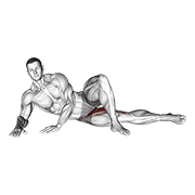 side lying hip adduction (male) dimostrazione dell’esercizio