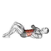 sit-up with arms on chest dimostrazione dell’esercizio