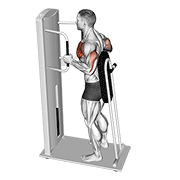 lever standing chest press dimostrazione dell’esercizio