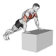 incline push-up (on box) exercise demonstration
